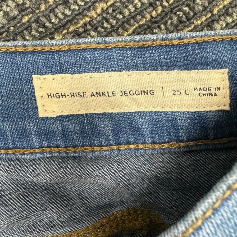 Pacsun High‎ Rise Ankle Jeggings Double Wash Two Tone Denim Womens Size 25